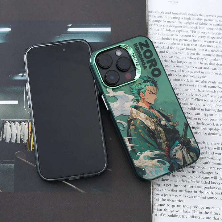 iPhone Series Anime 3D Texture Printed Case With Camera Bumper