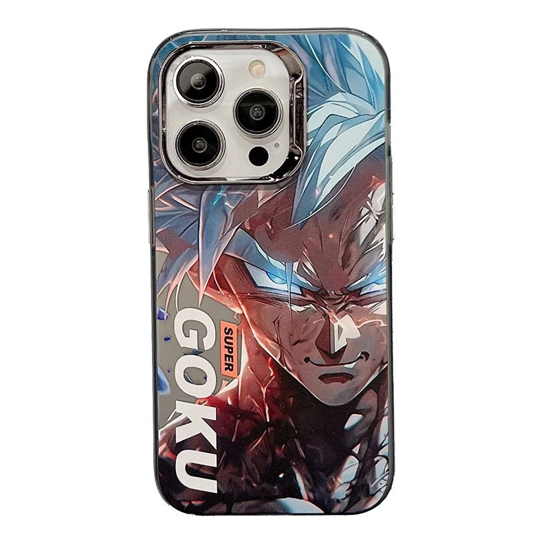 iPhone 15 Series One Piece Goku Anime Case With Camera Bumper