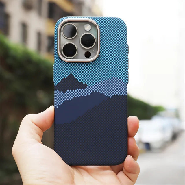 iPhone 15 Series Carbon Fiber Attractive Case With Camera Bumper