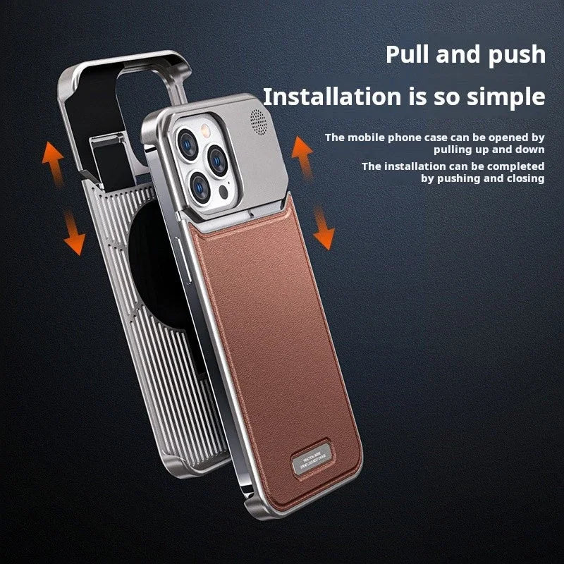 iPhone 15 Series Leather Aromatherapy Metal Case