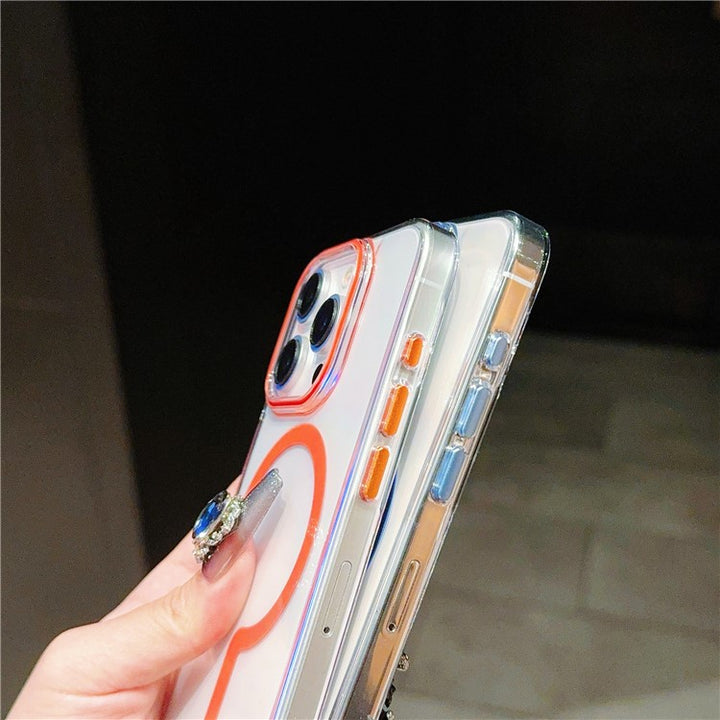 iPhone 15 Series Luxury Ultra Thin Transparent Magnetic Case