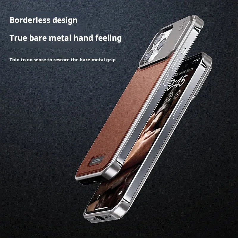 iPhone 15 Series Leather Aromatherapy Metal Case