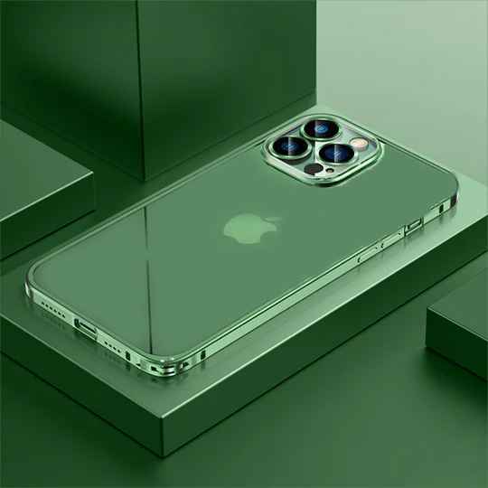 iPhone 12 Series Slim Metal Lock case with Camera Lens Protector