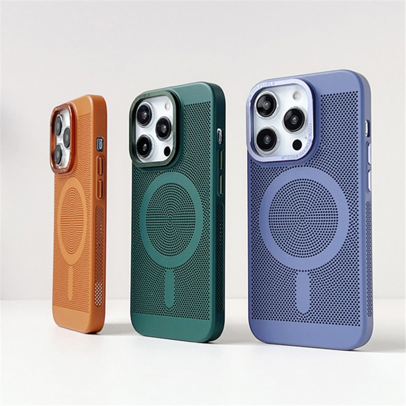 iPhone 13 Series Heat Dissipation Breathable Cooling Case With Camera Bumper