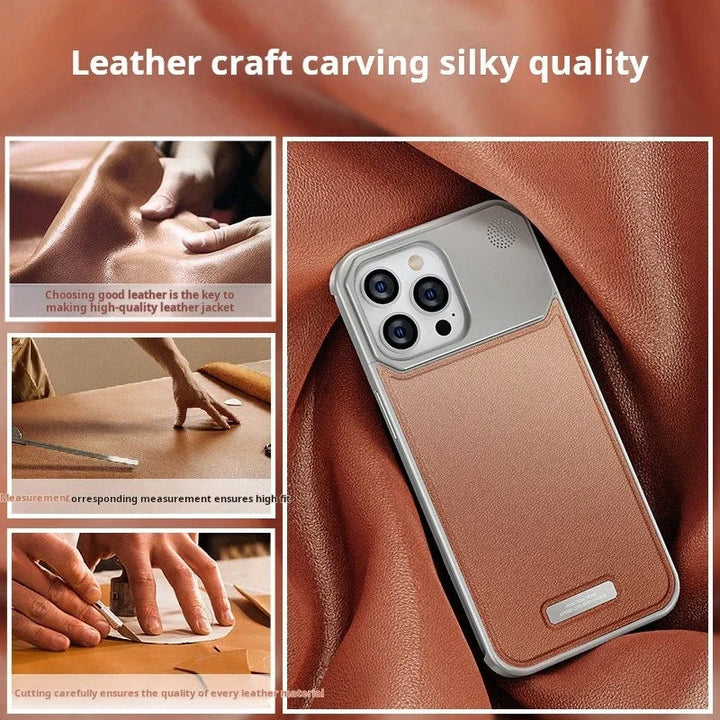 iPhone 15 Series Leather Aromatherapy Metal Case