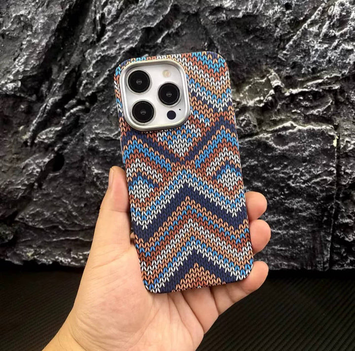 iPhone 15 Series Creative Design Carbon Fiber Attractive Case With Camera Bumper