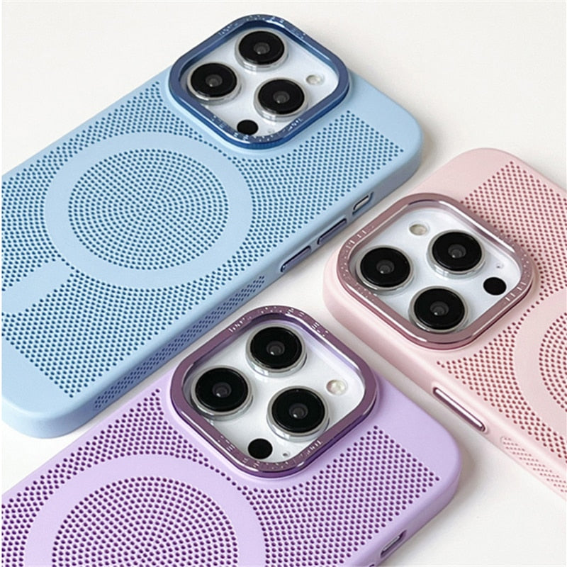 iPhone 13 Series Heat Dissipation Breathable Cooling Case With Camera Bumper