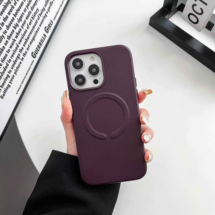 iPhone 11 Series Premium Leather Design Magsafe Back Case