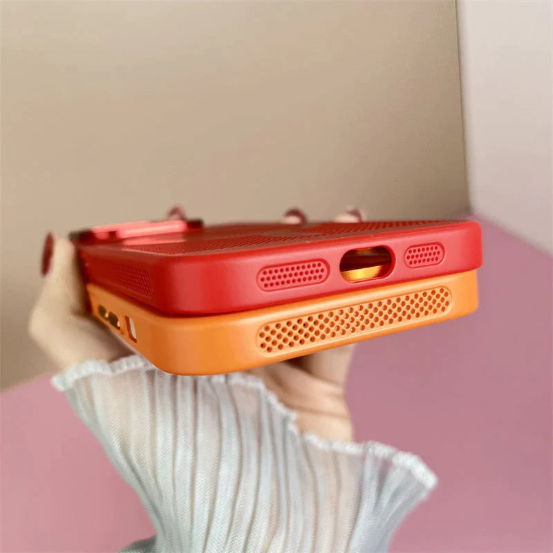 iPhone 13 Series Heat Dissipation Breathable Cooling Case With Camera Bumper