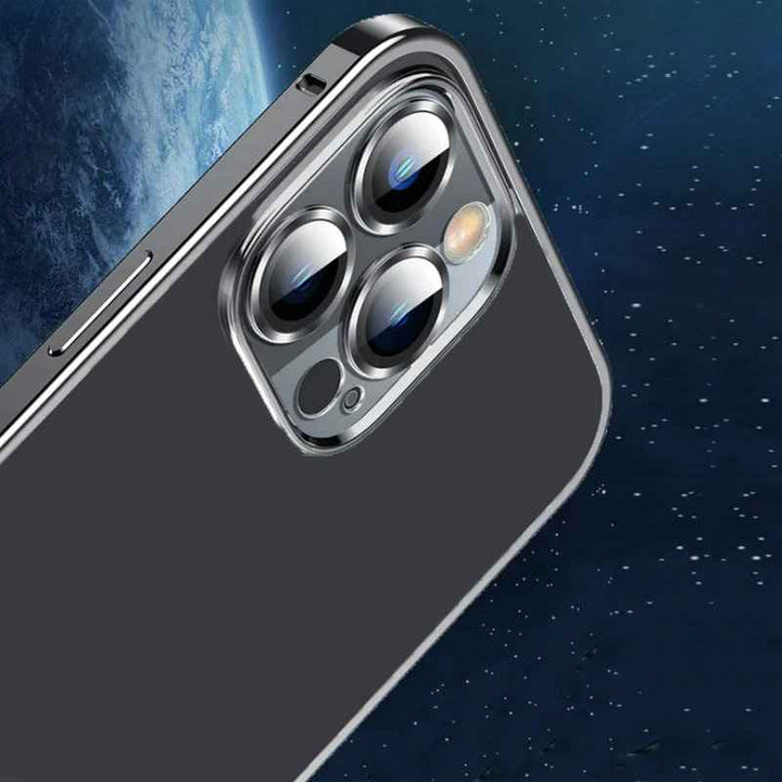 iPhone 13 Series Slim Metal Lock case with Camera Lens Protector