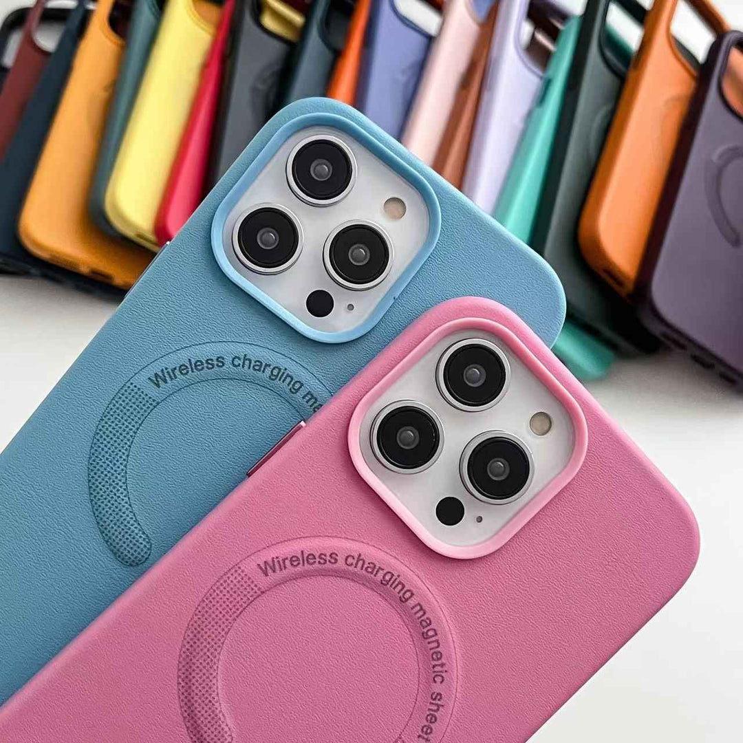 iPhone 11 Series Premium Leather Design Magsafe Back Case