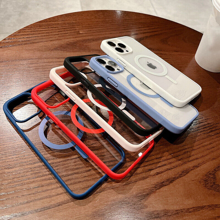 iPhone 11 Series Magsafe Magnetic Wireless Charging Transparent Hard Case With Camera Bumper