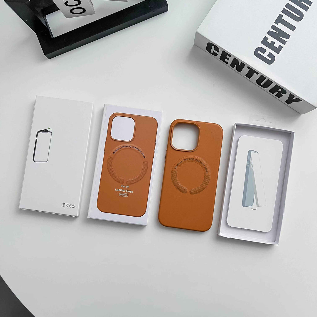 iPhone Series Premium Leather Design Magsafe Back Case