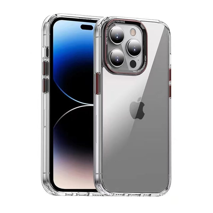 iPhone 13 Series Transparent Acrylic New Design case With Colored Border And Camera Bumper